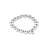 Armband BIBA - Zilverkleurige  Bolletjes (10 mm)