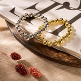 Armband BIBA - Zilverkleurige  Bolletjes (10 mm)