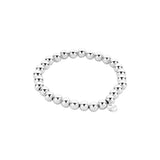 Armband BIBA - Zilverkleur Bolletjes (7 mm)