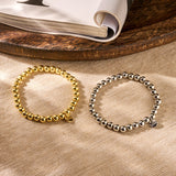 Armband BIBA - Zilverkleur Bolletjes (6 mm)