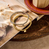 Armband BIBA - Zilverkleur Bolletjes (5 mm)