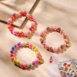 Armband BIBA - Goudkleurig Multicolor (zacht)