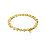 Armband BIBA - Goudkleurige  Bolletjes gestreept/