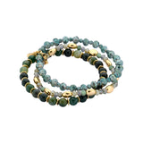 Armband BIBA - Set van 3 elastische armbandjes Nikkelvrij Groen