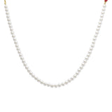 Ketting BIBA - Glasparel 6mm met goudkleurige afwerking (38 + 7cm)