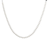 Ketting BIBA - Glasparel 6mm met zilverkleurige afwerking (38 + 7cm)
