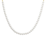 Ketting BIBA - Glasparel 8mm goudkleurig
