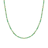 Ketting BIBA - Goudkleur Natuursteen Groen (40 + 8cm)