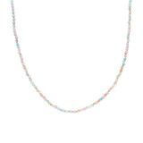Ketting BIBA - Goudkleur Natuursteen Multi Pastel (40 + 8cm)