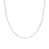 Ketting BIBA - Goudkleur Natuursteen (heel licht) Beige (40 + 8cm)