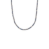 Ketting BIBA - Goudkleur Natuursteen Blauw (40 + 8 cm)