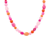 Ketting BIBA - Goudkleur Roze/Multi (40 + 8 cm)
