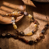 Ketting BIBA - Goudkleurig Diversen kleuren Bruin/Beige Nikkelvrij