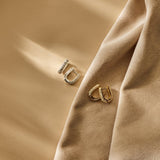 Oorbellen BIBA - Goudkleur + Glas