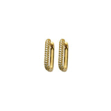 Oorbellen BIBA - Goudkleurig Creool Brass + Glas