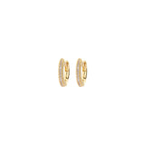 Oorbellen BIBA - Creool Goudkleurig Rond + Crystal