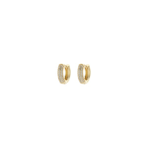 Oorbellen BIBA - Creool Goudkleur Glaskraaltjes (10 mm)