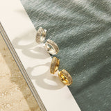 Oorbellen BIBA - Creool Goudkleur Glaskraaltjes (10 mm)