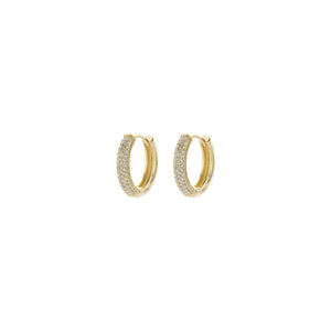 Oorbellen BIBA - Creool Goudkleur Glaskraaltjes (15 mm)