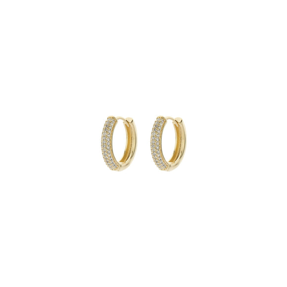 Oorbellen BIBA - Creool Goudkleur Glaskraaltjes (15 mm)