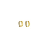 Oorbellen BIBA - Goudkleurig met Glas en Brass