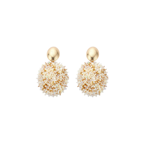 Oorbellen BIBA - Goudkleur Wit Crystal