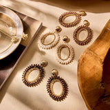 Oorbellen BIBA - Goudkleur Bruin