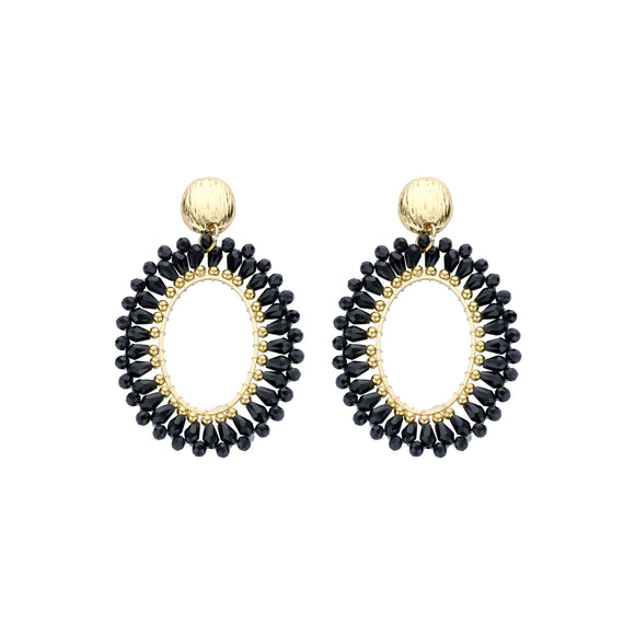Oorbellen BIBA - Goudkleur Zwart