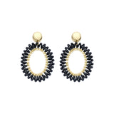 Oorbellen BIBA - Goudkleur Zwart