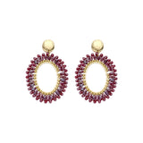 Oorbellen BIBA - Goudkleur Rood/Bordeaux