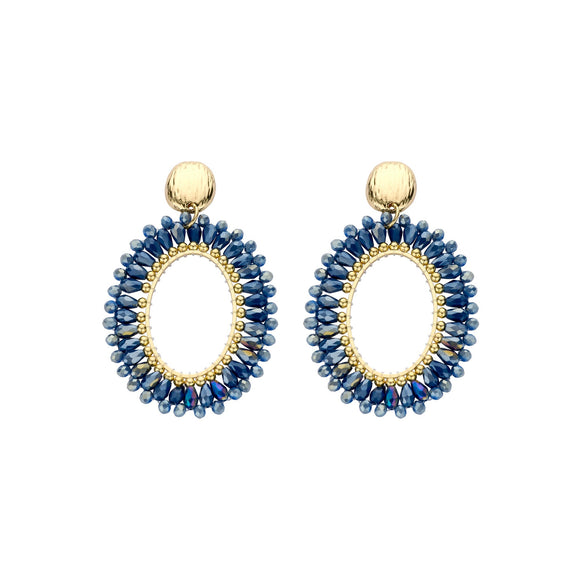 Oorbellen BIBA - Goudkleur Blauw
