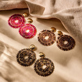 Oorbellen BIBA - Goudkleurig Bruin