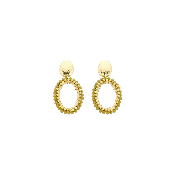 Oorbellen BIBA - Goudkleurig Grijs