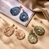 Oorbellen BIBA - Goudkleurig Bruin