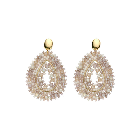 Oorbellen BIBA - Goudkleurig Beige