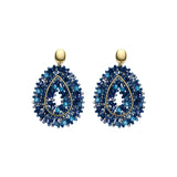 Oorbellen BIBA - Goudkleurig Blauw