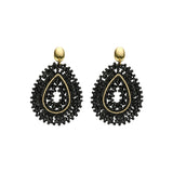 Oorbellen BIBA - Goudkleurig Zwart