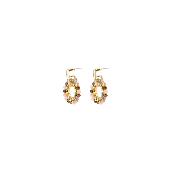 Oorbellen BIBA - Goudkleur Bruin