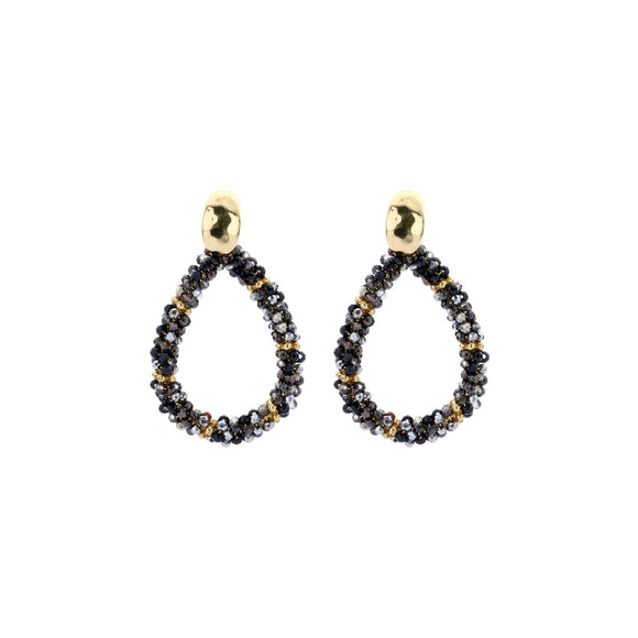 Oorbellen BIBA - Goudkleur Zwart