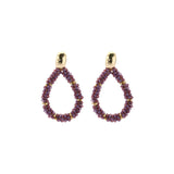 Oorbellen BIBA - Goudkleur Paars