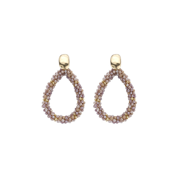 Oorbellen BIBA - Goudkleur Bruin/Beige