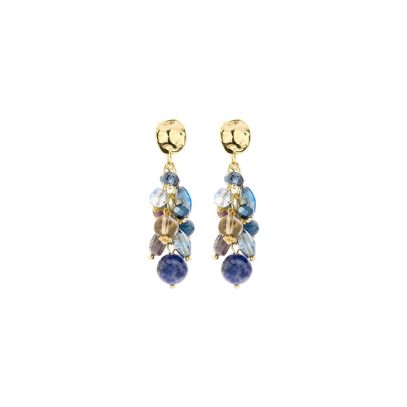 Oorbellen BIBA - Goudkleur Blauw