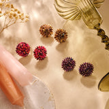 Oorbellen BIBA - Goudkleur Paars