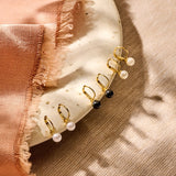 Oorbellen BIBA - Goudkleur Parel WIT