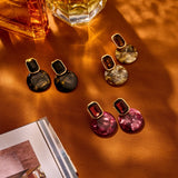 Oorbellen BIBA - Goudkleur Bordeaux
