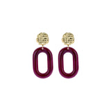 Oorbellen BIBA - Goudkleur Bordeaux