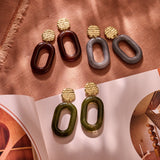 Oorbellen BIBA - Goudkleur Bruin