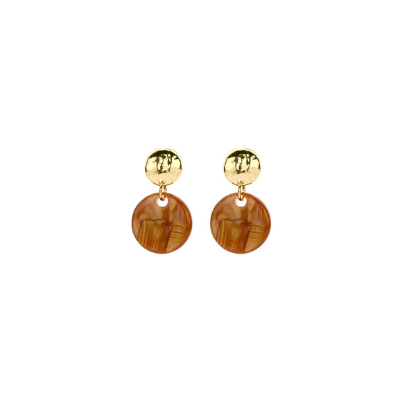 Oorbellen BIBA - Goudkleur Bruin