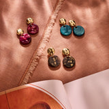 Oorbellen BIBA - Goudkleur Groen