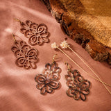 Oorbellen BIBA - Goudkleur Bruin